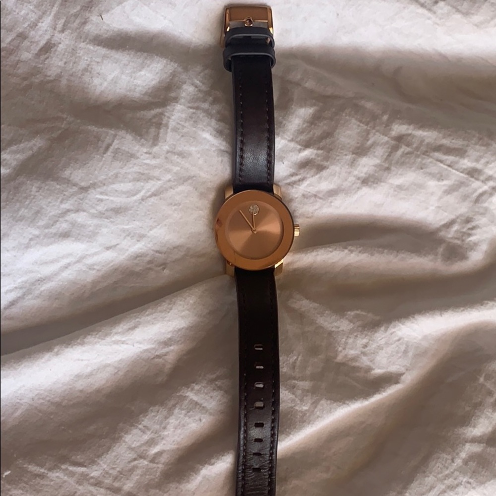 Movado rose gold watch